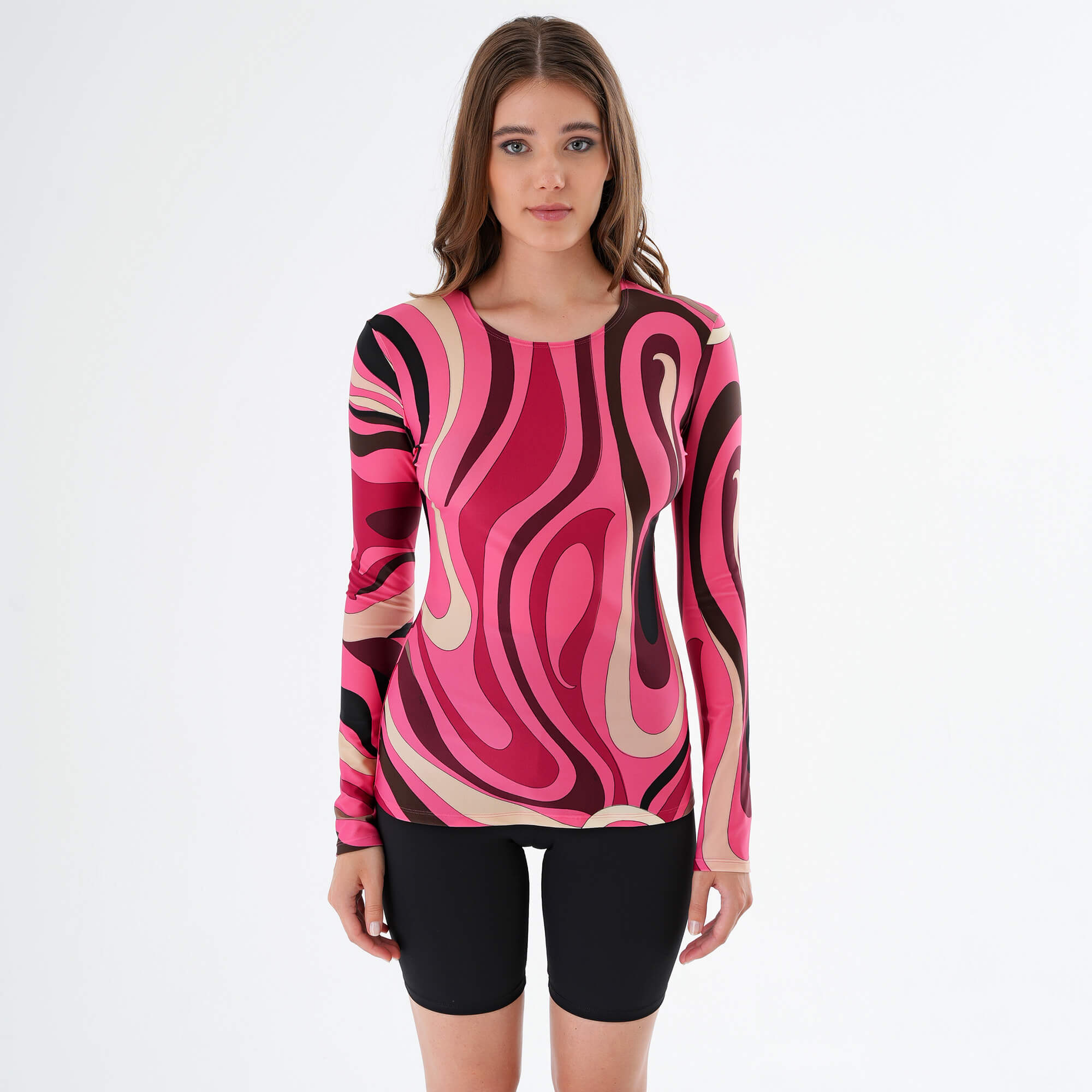 Emilio Pucci - Marmo Print Long Sleeved Top M 